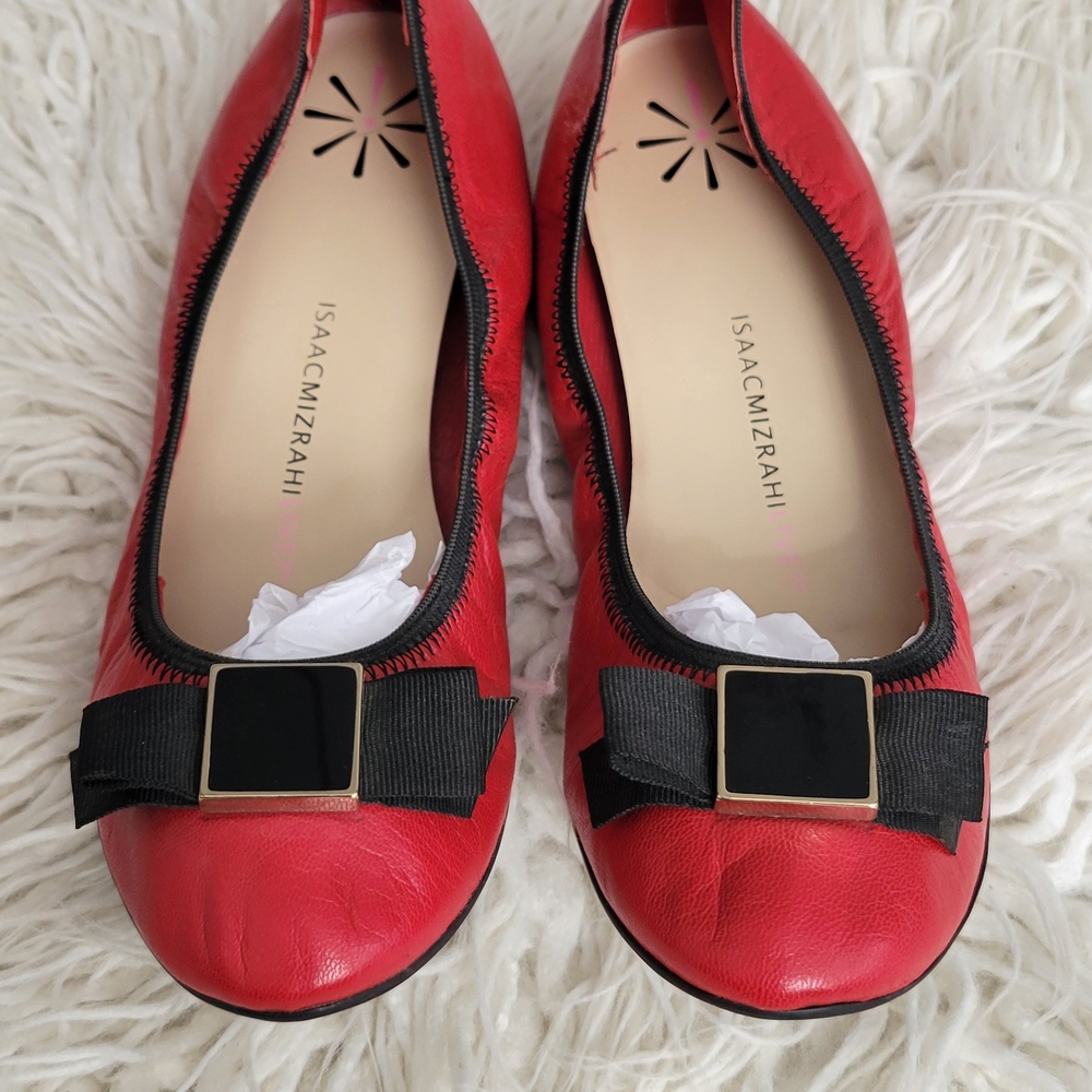 Isaac Mizrahi Red Women's Shoes with Bow Detail